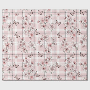 Elegant fjärilsblomning (2) presentpapper