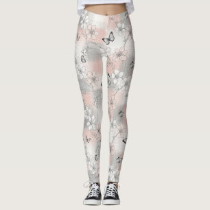 Elegant fjärilsblomning (3) leggings