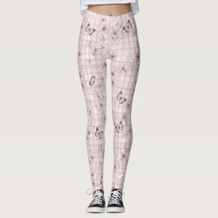 Elegant fjärilsblomning (4) leggings