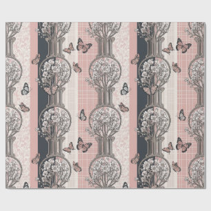 Elegant fjärilsblomning (5) presentpapper