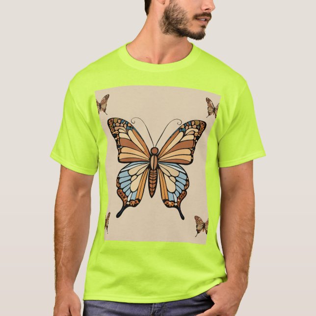Elegant fjärilskonst. t shirt (Framsida)