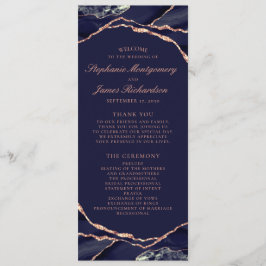 Elegant Flaggfiskagat Bröllop vid marinblått Ro Program