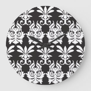 Elegant Fläkt Motifs in Golden Art Deco. Stor Klocka