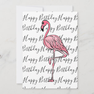 Elegant Flamingo rosa tropiska fåglar Inbjudningar