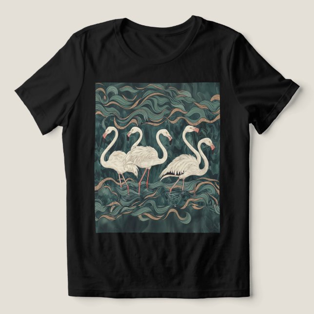 Elegant Flamingo T-shirt (Design Framsida)