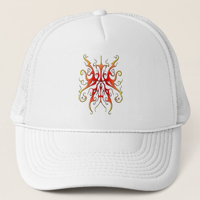 Elegant Flamma Tribal Mask Abstrakt Design Keps (Framsida)