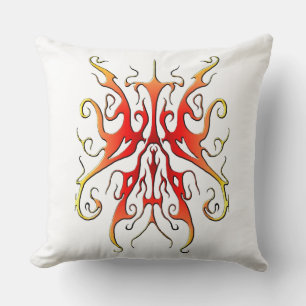 Elegant Flamma Tribal Mask Abstrakt Design Kudde