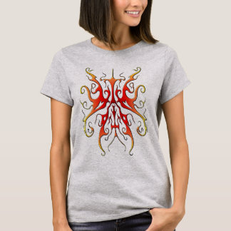Elegant Flamma Tribal Mask Abstrakt Design T Shirt