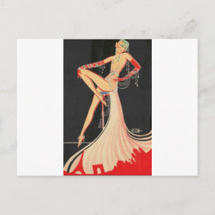Elegant Flapper Vykort