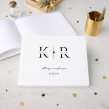 Elegant Flare Två Initialer Monogram Bröllop