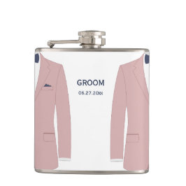 Elegant Flask Gay Bröllop gift för Rosa av groomer Fickplunta