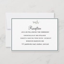 Elegant Flat Modern Botanical Grey Bröllop Inbjudningar