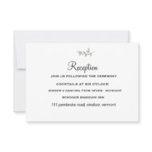 Elegant Flat Modern Botaniska Grönten Bröllop