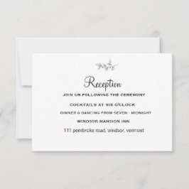 Elegant Flat Modern Botaniska Grönten Bröllop Inbjudningar