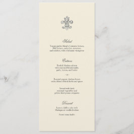 Elegant Fleur de Lis Menu Meny