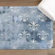 Elegant Fleur-de-Lis - Vintage Blue Fransk