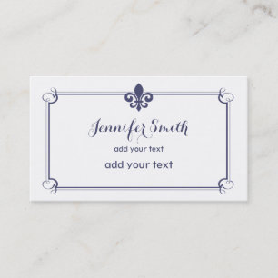 Elegant Fleur de Lis visitkort