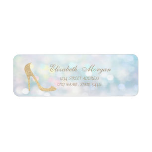 Elegant flickig Bokeh, Glitter Högt klackadress Returadress Etikett