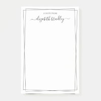 Elegant flickig monogram signatur svart vit