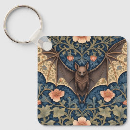 Elegant Flies Fladdermus William Morris Inspired B Nyckelring