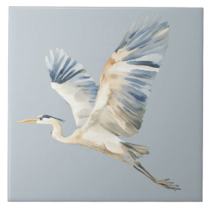 Elegant Flies Heron Dusty Blue Kakelplatta