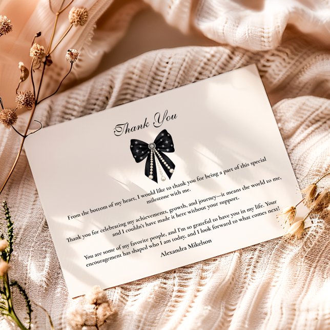 Elegant Flirtig Examenfest Tack Kort (Skapare uppladdad)
