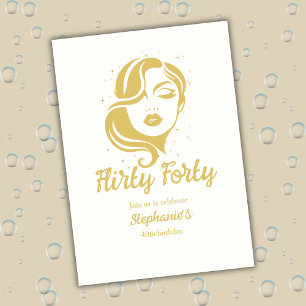 Elegant Flirty Forty Kvinnors 40-årsdag Inbjudningar