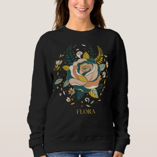 Elegant Flora Botanisk Ros T Shirt