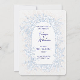 Elegant Floral Arch Wedding Invitation  Inbjudningar