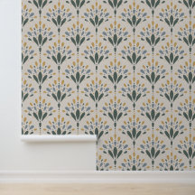 Elegant floral Art Deco botanisk folkkonst