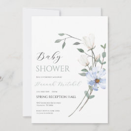 Elegant Floral Baby Shower Invitation Customizable Inbjudningar