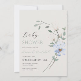 Elegant Floral Baby Shower Invitation Customizable Inbjudningar