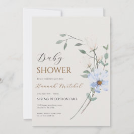 Elegant Floral Baby Shower Invitation Customizable Inbjudningar