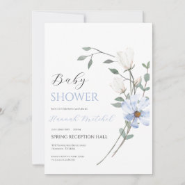 Elegant Floral Baby Shower Invitation Customizable Inbjudningar