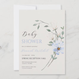 Elegant Floral Baby Shower Invitation Customizable Inbjudningar