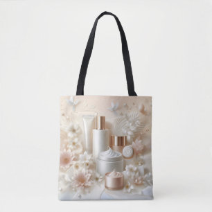 Elegant floral beauty kosmetisk salong smink tygkasse