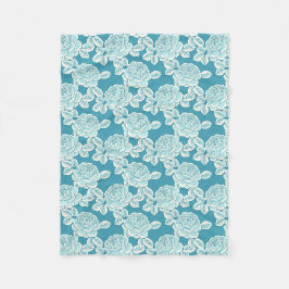 Elegant Floral Blanket with Vintage Charm Fleecefilt