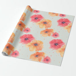 Elegant Floral Blooms Wrapping Paper Roll Presentpapper