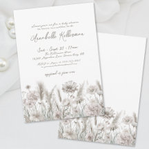 Elegant floral boho barnkalas