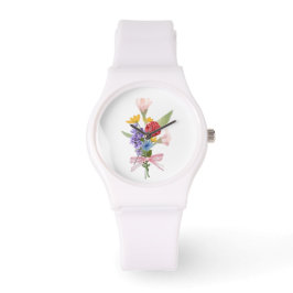 Elegant Floral Bouquet Watch Armbandsur