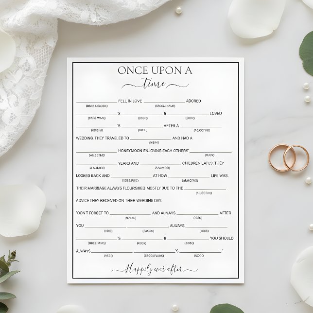 Elegant Floral Bride Libs Bridal Shower Game  (Skapare uppladdad)