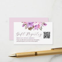 Elegant Floral Bröllopsfest Registry