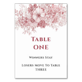 Elegant Floral Bunco Table One Bordsnummer