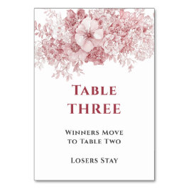 Elegant Floral Bunco Table Three Bordsnummer