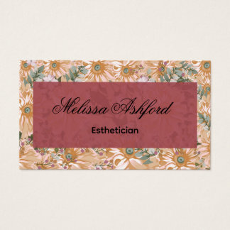 Elegant Floral Business Card  Visitkort
