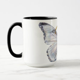 Elegant Floral Butterfly Letter B - Artistic Monog Mugg