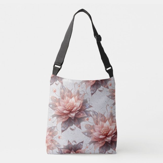 Elegant Floral Crossbody Bag – Hands Free Shoulder Axelväska (Framsida)