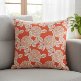 Elegant Floral Cushion with Vintage Charm Kudde