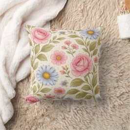 Elegant Floral Design | Botanical Flower Pattern  Kudde