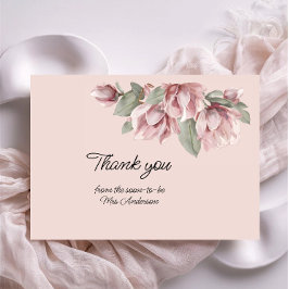 Elegant  Floral Dusty Rose Blush Tack Kort
